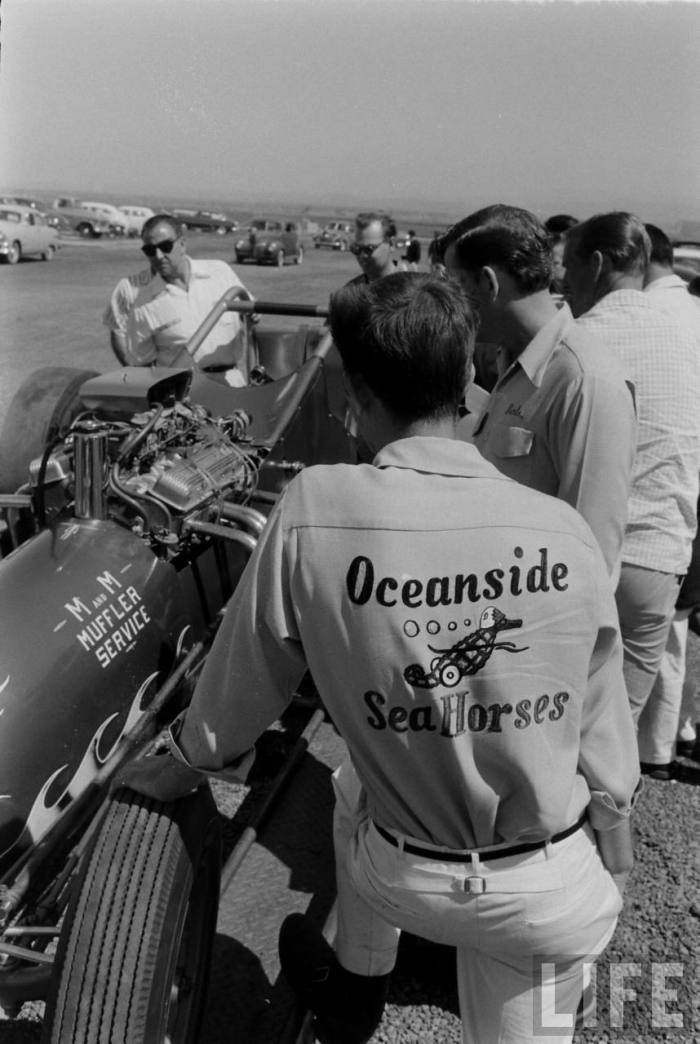 Sorry, but "Oceanside Sea Horses" doesn't sound very badass-- Santa Ana Drag StripE, late 50s.