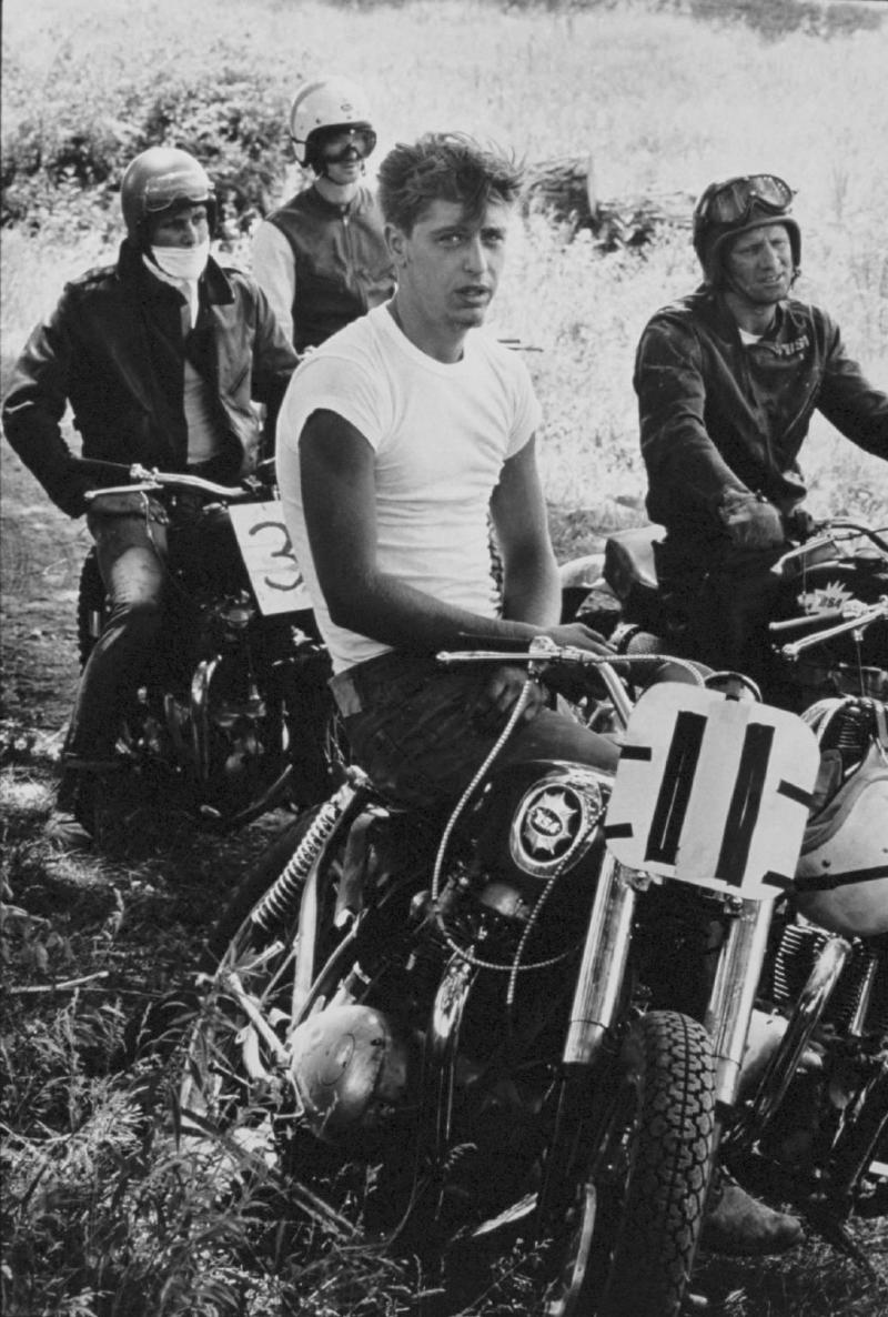 "Racers, McHenry, Illinois" from The Bikeriders by Danny Lyon  --circa 1963-66. 