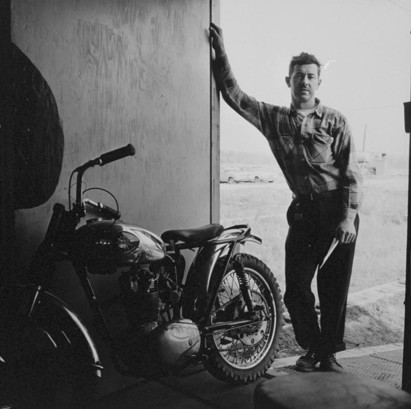 "Goodpaster, Hobart, Indiana" from The Bikeriders by Danny Lyon  --circa 1963-66.