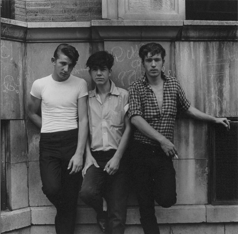 "Three young men, Uptown, Chicago" Pictures from the New World by Danny Lyon  --1965.