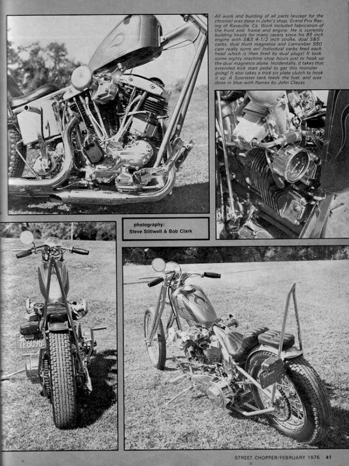 JOHN HARMAN SPIRDER CHOPPER MOTORCYCLE MAGAZINE ARTICLE 4
